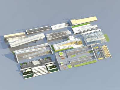 现代台阶3D模型下载